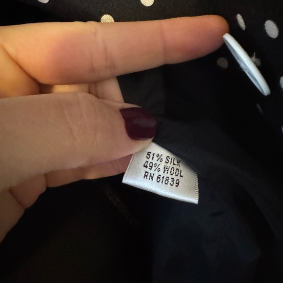 TERI JON Black & White Polka Dot Blazer Jacket Size 10 - Picture 5 of 6